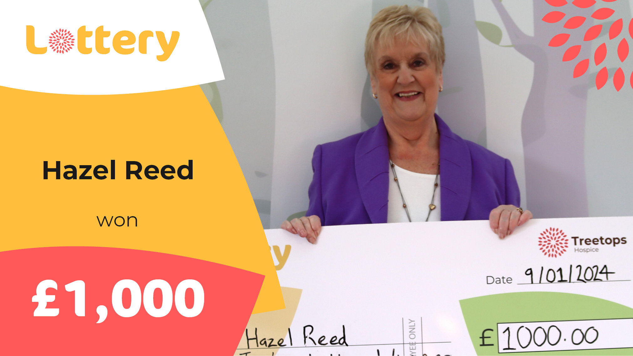Hazel Reed our lottery winner