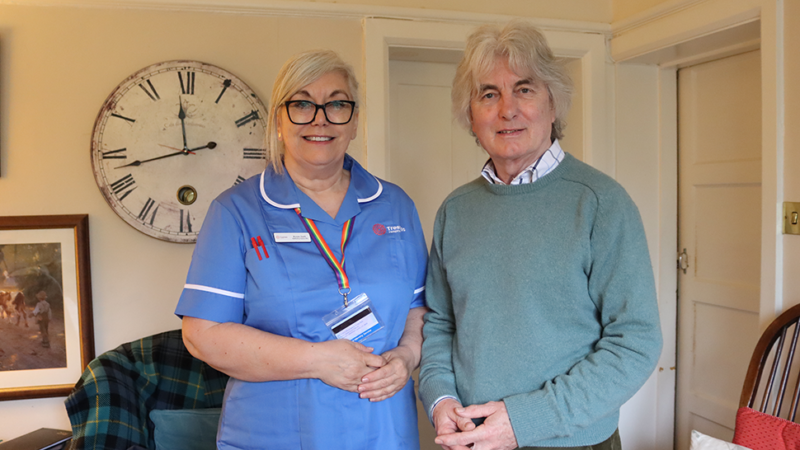 Treetops nurse Rosee with Adrian